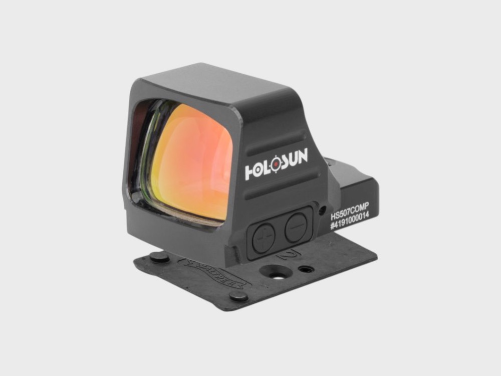 Holosun-HS507COMP-Offenes-Reflex-Rotpunktvisier-Adapterplatte-fuer-Walther-PDP