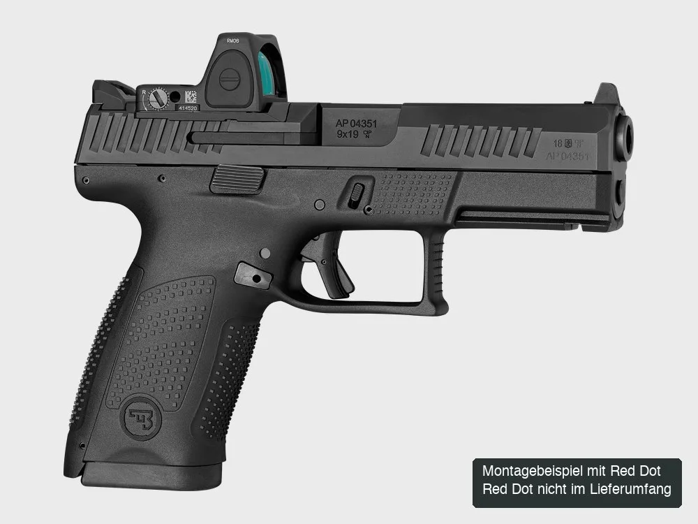 CZ P-10 C OR 9mm mit montiertem Red Dot als Beispiel (nicht im Lieferumfang)