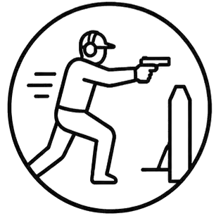 rotpunktvisier-dynamisches-schiessen-ipsc Icon Rotpunktvisier für dynamisches Schießen IPSC