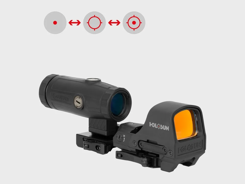 Holosun Set HS510C mit HM3X Magnifier, umschaltbares Absehen